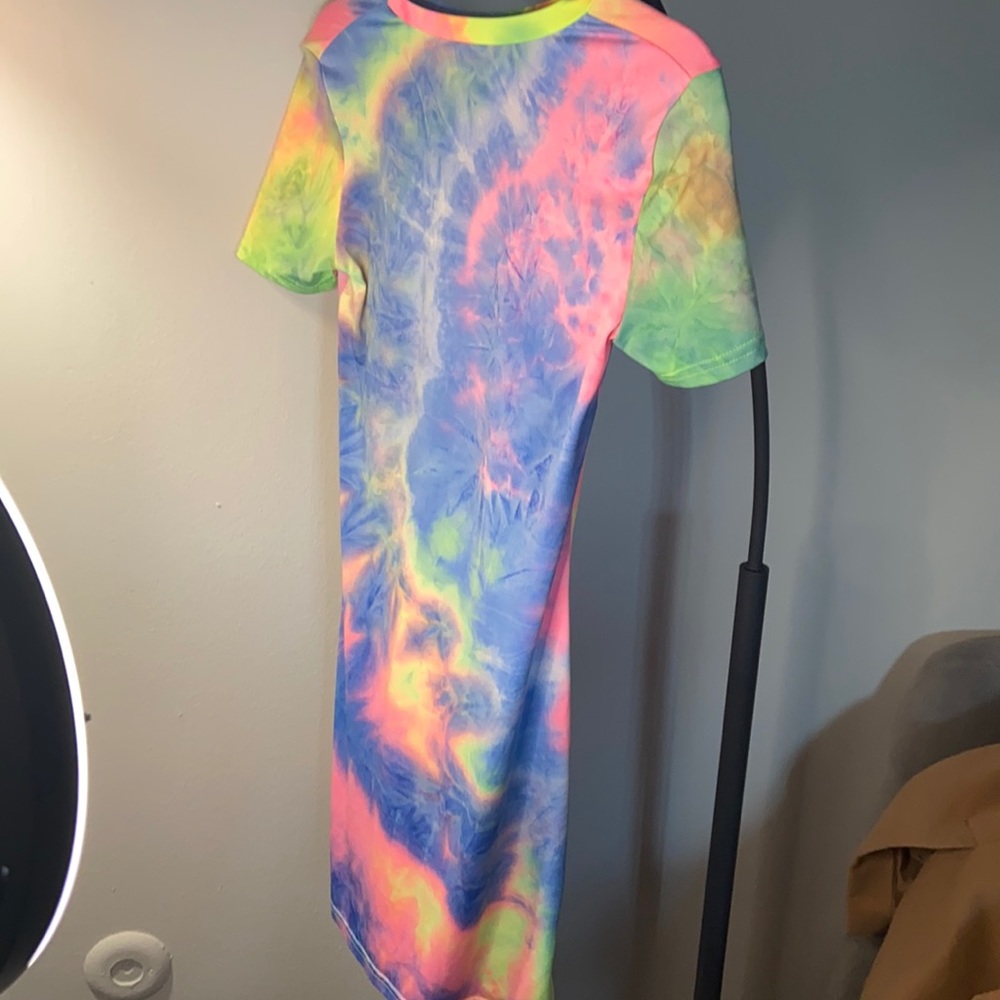 Tie-Dye Mini T-Shirt Dress